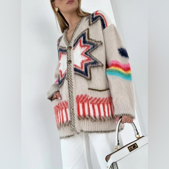 Commense Multicolor Patterned Cardigan - Picture 5 of 8